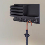 Maxbell Wooden Mail Organizer Hanger Rack Kitchen Porch Wall Mounted Key Holder Hook