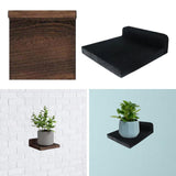 Maxbell 4 Pieces Wooden Wall Shelf Home Decoration for Balcony Farmhouse Dining Room Brown