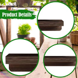 Maxbell 4 Pieces Wooden Wall Shelf Home Decoration for Balcony Farmhouse Dining Room Brown