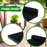 Maxbell 4 Pieces Wooden Wall Shelf Home Decoration for Balcony Farmhouse Dining Room Black