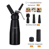 Maxbell Whipped Cream Dispenser with Cleaning Brush Baking Gifts 500ml Cream Whipper