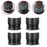 Maxbell 4Pcs Adjustable Furniture Risers Non Slip Table Metal for Cabinet Couch Sofa Black