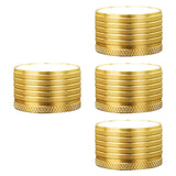 Maxbell 4Pcs Adjustable Furniture Risers Non Slip Table Metal for Cabinet Couch Sofa Gold