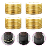 Maxbell 4Pcs Adjustable Furniture Risers Non Slip Table Metal for Cabinet Couch Sofa Gold