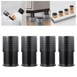 Maxbell 4Pcs Furniture Risers Sturdy Multipurpose Support for Tea Table Desk Cabinet Black