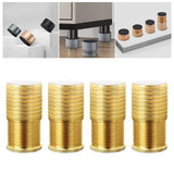 Maxbell 4Pcs Furniture Risers Sturdy Multipurpose Support for Tea Table Desk Cabinet Gold
