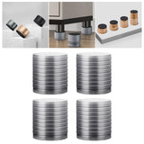 Maxbell 4Pcs Furniture Risers Sturdy Multipurpose Support for Tea Table Desk Cabinet Gray