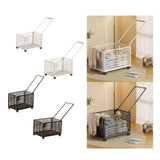 Maxbell Rolling Laundry Basket Cart Large Heavy Duty Laundry Hamper for Home Bedroom Large White
