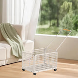 Maxbell Rolling Laundry Basket Cart Large Heavy Duty Laundry Hamper for Home Bedroom Large White