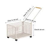 Maxbell Rolling Laundry Basket Cart Large Heavy Duty Laundry Hamper for Home Bedroom Medium White