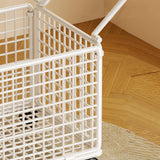 Maxbell Rolling Laundry Basket Cart Large Heavy Duty Laundry Hamper for Home Bedroom Medium White