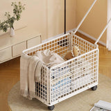 Maxbell Rolling Laundry Basket Cart Large Heavy Duty Laundry Hamper for Home Bedroom Medium White