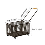 Maxbell Rolling Laundry Basket Cart Large Heavy Duty Laundry Hamper for Home Bedroom Large Black