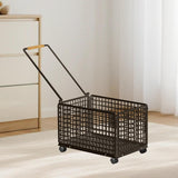 Maxbell Rolling Laundry Basket Cart Large Heavy Duty Laundry Hamper for Home Bedroom Large Black