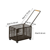Maxbell Rolling Laundry Basket Cart Large Heavy Duty Laundry Hamper for Home Bedroom Medium Black