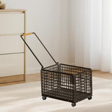Maxbell Rolling Laundry Basket Cart Large Heavy Duty Laundry Hamper for Home Bedroom Medium Black