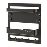 Maxbell Key Holder Wall Mount Shelf Multipurpose Key Hook for Office Entryway Garage Black