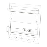 Maxbell Key Holder Wall Mount Shelf Multipurpose Key Hook for Office Entryway Garage Clear