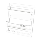 Maxbell Key Holder Wall Mount Shelf Multipurpose Key Hook for Office Entryway Garage Clear