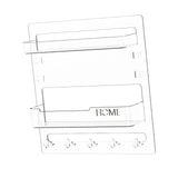 Maxbell Key Holder Wall Mount Shelf Multipurpose Key Hook for Office Entryway Garage Clear