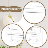 Maxbell Key Holder Wall Mount Shelf Multipurpose Key Hook for Office Entryway Garage Clear