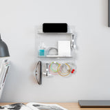 Maxbell Key Holder Wall Mount Shelf Multipurpose Key Hook for Office Entryway Garage Clear