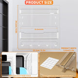 Maxbell Key Holder Wall Mount Shelf Multipurpose Key Hook for Office Entryway Garage Clear