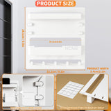 Maxbell Key Holder Wall Mount Shelf Multipurpose Key Hook for Office Entryway Garage White
