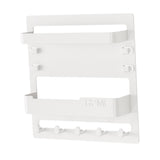 Maxbell Key Holder Wall Mount Shelf Multipurpose Key Hook for Office Entryway Garage White