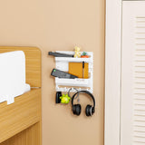 Maxbell Key Holder Wall Mount Shelf Multipurpose Key Hook for Office Entryway Garage White
