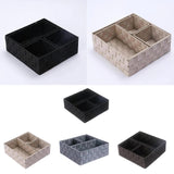 Maxbell 4Pcs Woven Storage Box Cubes Organization Containers for Drawer Car Tabletop Black