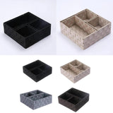 Maxbell 4Pcs Woven Storage Box Cubes Organization Containers for Drawer Car Tabletop Black