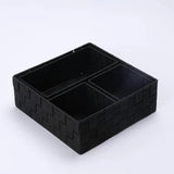 Maxbell 4Pcs Woven Storage Box Cubes Organization Containers for Drawer Car Tabletop Black