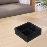 Maxbell 4Pcs Woven Storage Box Cubes Organization Containers for Drawer Car Tabletop Black