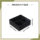 Maxbell 4Pcs Woven Storage Box Cubes Organization Containers for Drawer Car Tabletop Black