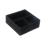 Maxbell 4Pcs Woven Storage Box Cubes Organization Containers for Drawer Car Tabletop Black