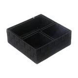 Maxbell 4Pcs Woven Storage Box Cubes Organization Containers for Drawer Car Tabletop Black