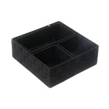 Maxbell 4Pcs Woven Storage Box Cubes Organization Containers for Drawer Car Tabletop Black