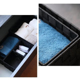 Maxbell 4Pcs Woven Storage Box Cubes Organization Containers for Drawer Car Tabletop Black