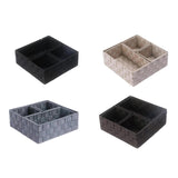 Maxbell 4Pcs Woven Storage Box Cubes Organization Containers for Drawer Car Tabletop Black