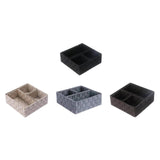 Maxbell 4Pcs Woven Storage Box Cubes Organization Containers for Drawer Car Tabletop Black