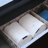 Maxbell 4Pcs Woven Storage Box Cubes Organization Containers for Drawer Car Tabletop Khaki