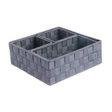 Maxbell 4Pcs Woven Storage Box Cubes Organization Containers for Drawer Car Tabletop Gray