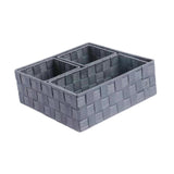 Maxbell 4Pcs Woven Storage Box Cubes Organization Containers for Drawer Car Tabletop Gray