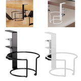 Maxbell Desk Cup Holder Apartment Easy to Install No Drill Clamp on Table Cup Holder Black
