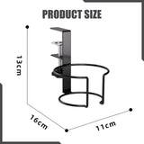 Maxbell Desk Cup Holder Apartment Easy to Install No Drill Clamp on Table Cup Holder Black