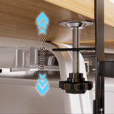 Maxbell Desk Cup Holder Apartment Easy to Install No Drill Clamp on Table Cup Holder Black