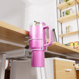 Maxbell Desk Cup Holder Apartment Easy to Install No Drill Clamp on Table Cup Holder White