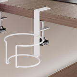Maxbell Desk Cup Holder Apartment Easy to Install No Drill Clamp on Table Cup Holder White
