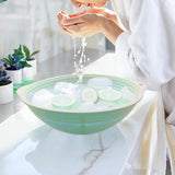 Maxbell Wash Basin Face Plunge Lightweight Washing Basin for Laundry Camping Kitchen Blue